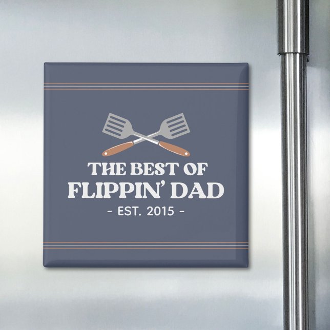 Best Flippin Dad Spatula Funny Retro  Magnet (In situ)
