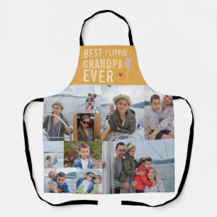 Best Flippin' Grandpa Ever Photo Collage Apron