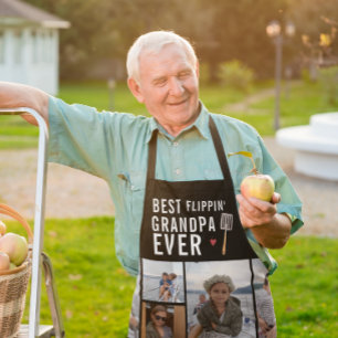 Best Flippin' Grandpa Ever   Photo Collage Apron