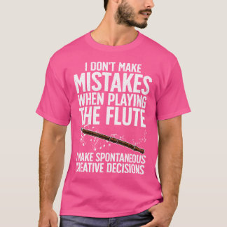 Best Flute Art For Men Women Musical Instrument Fl T-Shirt