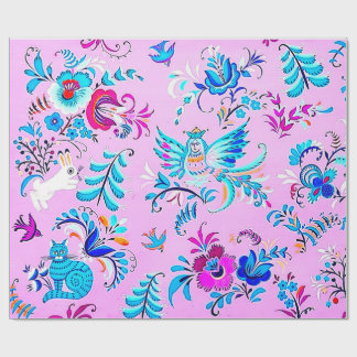 Best Folk style  wrapping paper for the best gift.