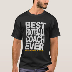 Best Football Coach Ever Football Team Coach Retr T-Shirt