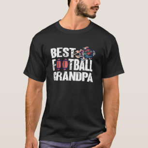 Best Football Grandpa Dad American Football T-Shirt