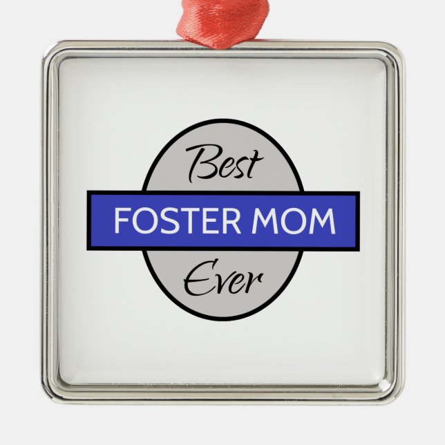 Best Foster Mum - Ever Metal Tree Decoration (Front)