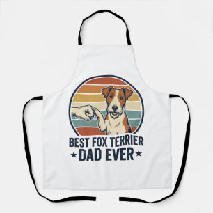 Best Fox Terrier Dad Ever Vintage Dog Lover Shirt_ Apron