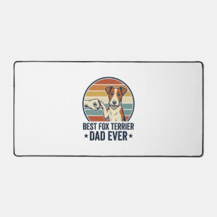 Best Fox Terrier Dad Ever Vintage Dog Lover Shirt_ Desk Mat