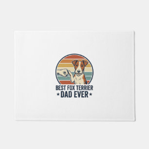 Best Fox Terrier Dad Ever Vintage Dog Lover Shirt_ Doormat