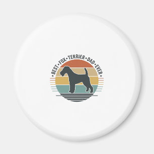 Best Fox Terrier Dad Ever Vintage Dog Shirt_1 Magnet