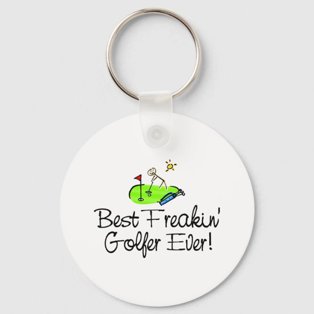 Best Freakin Golfer Ever (1) Key Ring (Front)