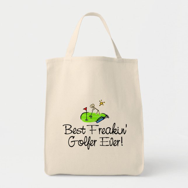 Best Freakin Golfer Ever Tote Bag (Front)