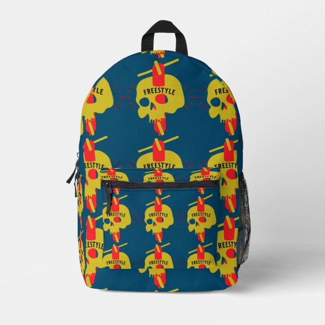 Best Freestyle Pro Scooters Printed Backpack (Front)