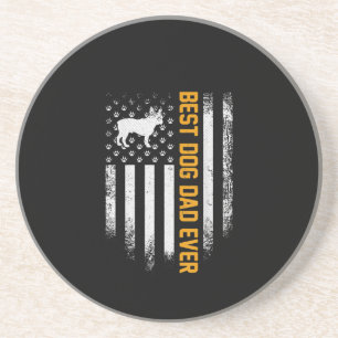 Best French Bulldog Dad Ever For Dog Lover Dad Dog Coaster