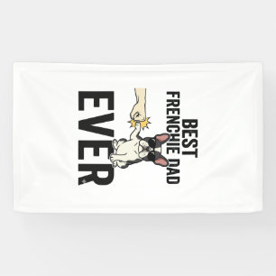 Best Frenchie Dad Ever Funny Bulldog Shirt Design_ Banner