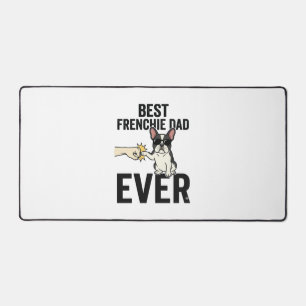 Best Frenchie Dad Ever Funny Bulldog Shirt Design_ Desk Mat