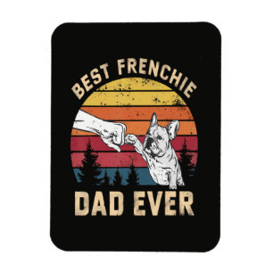 Best Frenchie Dad Ever Retro Magnet