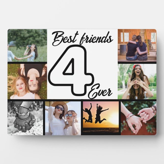 Best Friend 4-Ever Photo Collage Plaque  (Front)