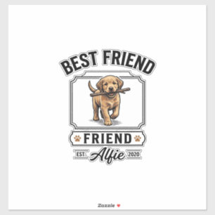 Best Friend Alfie Vintage Dog Lover Design_1