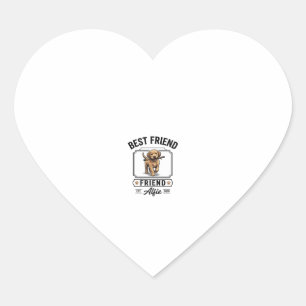 Best Friend Alfie Vintage Dog Lover Design_1 Heart Sticker
