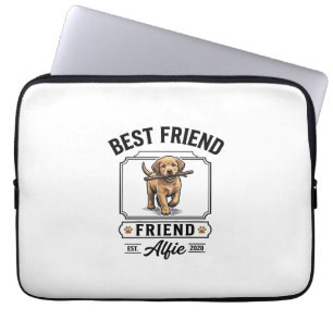 Best Friend Alfie Vintage Dog Lover Design_1 Laptop Sleeve