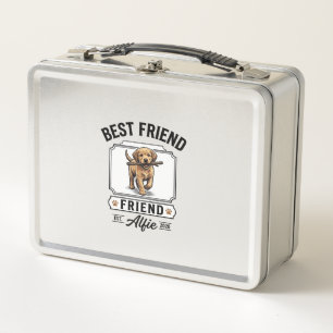 Best Friend Alfie Vintage Dog Lover Design_1 Metal Lunch Box