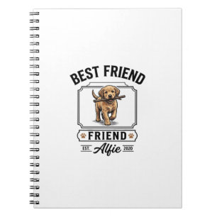 Best Friend Alfie Vintage Dog Lover Design_1 Notebook