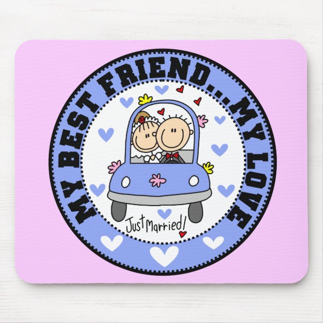 Best Friend and Love Mousepad (Front)
