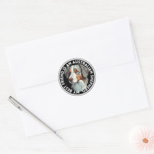Best Friend Australian Shepherd Classic Round Sticker