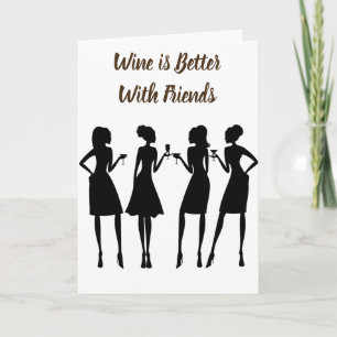 **BEST FRIEND** & **BEST WINE** FRIEND'S BIRTHDAY CARD