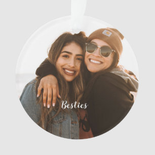 Best Friend Besties Custom Photo Ornament