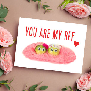 Best friend bff bestie pink custom postcard