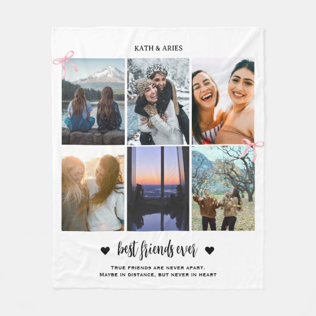 Best Friend BFF Gift Photo Fleece Blanket (Front)