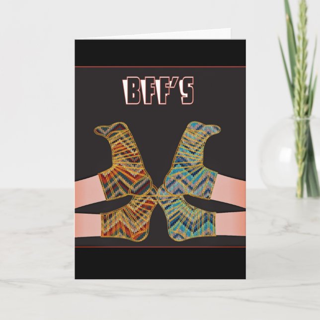 BEST FRIEND BFF GIRLFRIENDS HELLO CARD (Front)