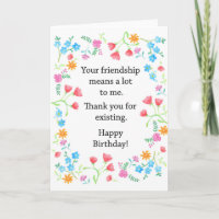 Best Friend Birthday Friend appreciation Floral