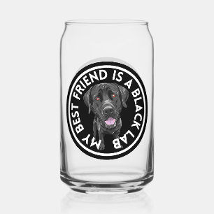 Best Friend Black Lab Can Glass