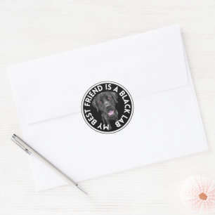 Best Friend Black Lab Classic Round Sticker