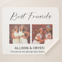 Best Friend Calligraphy 2 Photo Collage Quote Gift