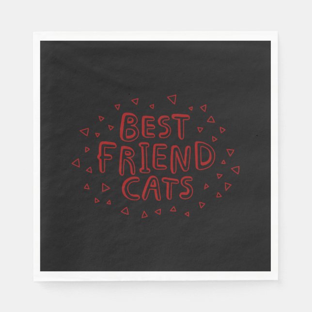 Best Friend Cats Napkin (Front)
