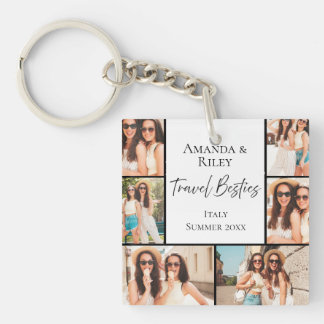 Best Friend Collage Photo Key Ring