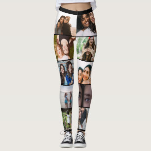 Best Friend Custom Photo Collage create your own Leggings