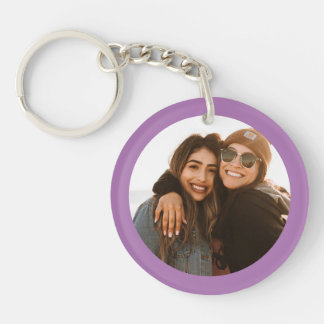 Best Friend Custom Photo Create your own purple Key Ring