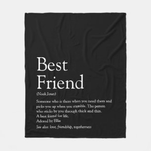 Best Friend Definition Personalised Fleece Blanket