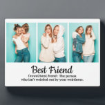 Best Friend Dictionary Typography Three Photo Plaque<br><div class="desc">This modern design features three of your favorite photos with a description of a best friend in modern typography. provided. #photo #photogifts #gifts #gift #giftsforher #girly #bffs #bestfriends #bffgifts #birthdaygifts #holidaygifts #personalizedgifts #personalized</div>