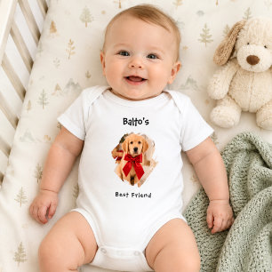 Best Friend Dog Photo Baby Bodysuit