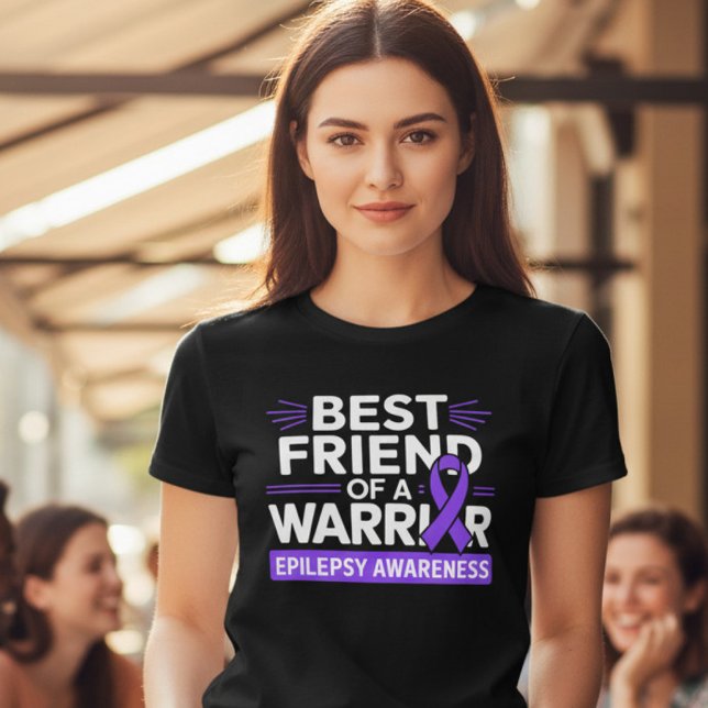 Best Friend Epilepsy Warrior Support Tri-Blend Shirt (Creator Uploaded)