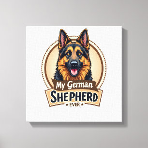 Best Friend Ever My German Shepherd Vintage Dog Lo Canvas Print