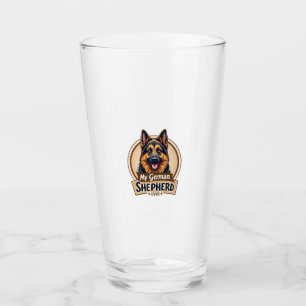 Best Friend Ever My German Shepherd Vintage Dog Lo Glass
