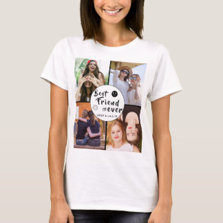 Best Friend Forever Custom 4-Photo Collage T-Shirt