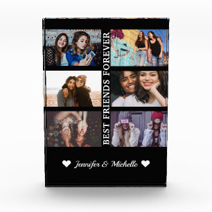 Best Friend Forever Custom 6 Photo collage & Name Block