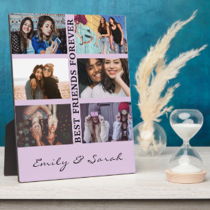 Best Friend Forever Custom 6 Photo collage & Name Plaque