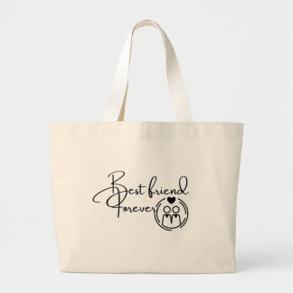 Best friend forever large tote bag